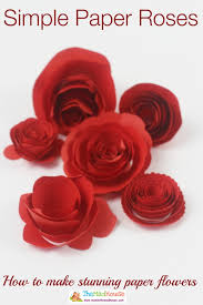 how to make simple paper roses and