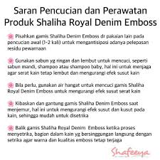 Cara mengatasi gamis kepanjangan hijab style. Shaliha Emboss Royal Denim Economic Series Shopee Indonesia