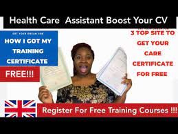 uk care istant training courses free