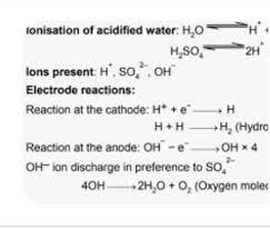 What Is Electrolysis Of Acidified Water
