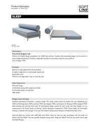 Sleep Sofa Bed By Softline Design