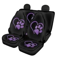 Cute Dog Paw Print 4pcs Car Seat Covers
