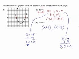 Finding Zeros And Factors Given A Graph