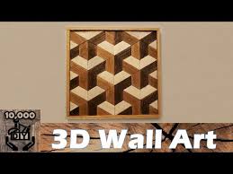 3d Illusion Geometric Wooden Wall Art