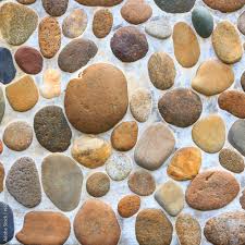 pebble stone floor tile texture stock