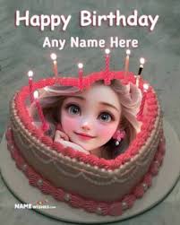 birthday cake with name and photo edit