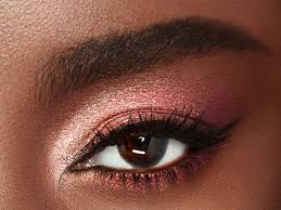 mesmeric pink eyeshadow looks on dark