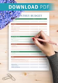 Input income and expenses into the customizable tables and watch excel do the rest. Download Printable Monthly Household Budget Pdf