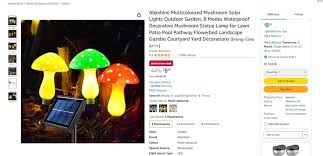 Mushroom Statue Lights