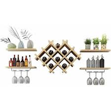 Costway Wall Mounted Wine Rack With