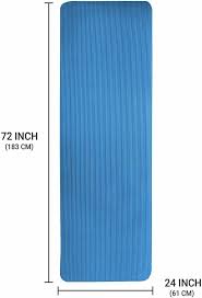 blue 183 x 61 cm yoga mat 15mm thick
