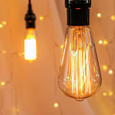 Edison Light Bulbs 6pcs Vintage 60 Watt Incandescent Light Bulbs E26 Base Dimmable Decorative Antique Filament Light Bulbs 252 Lumens Amber Warm Amazon Com