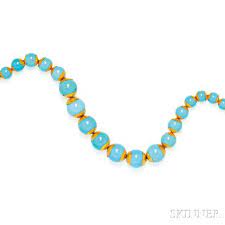 turquoise necklace sara basch auction
