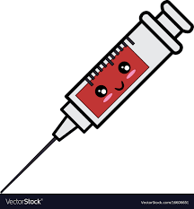 Needle Medical Symbol Kawaii Cartoon