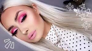 soft barbie pink monochrome makeup