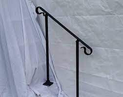 Adjustable handrail, handrail picket #2 fits 2 or 3 steps, mattle wrought iron handrail, stair rail with installation kit handrails for outdoor steps,black 4.1 out of 5 stars 83 $218.99 $ 218. Single Post Ornamental Hand Rail 1 Or 2 Step Railing For Stairs Steel Handrail With Hardware Super Sturdy Handcrafted Usa Handrail Step Railing Railing