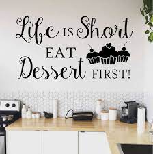 Kitchen Wall Decal Life Is Short Eat
