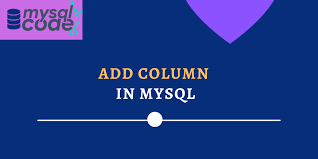 how to add new column to a mysql table