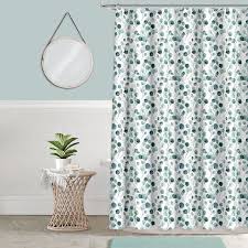 zen green leaves shower curtain set