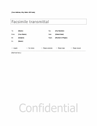 Basic Fax Sample Cover Sheet Template For Word 2013 Or Newer