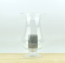 Large Glass Hurricane Lantern Vase