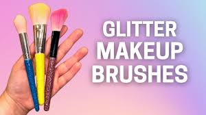 diy glitter makeup brushes how to
