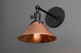 Copper Shade Sconce Adjustable Light