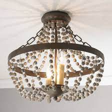 Rustic French Country Beaded Chandelier
