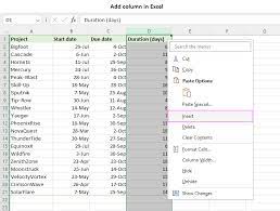 How To Add A Column In Excel gambar png
