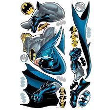 Roommates 38 In X 44 In Batman Bold Justice L And Stick Giant Wall Decal Blue