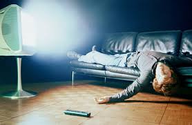 Image result for sleeping in front of tv