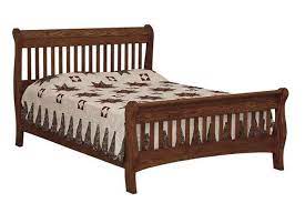 amish mission picket sleigh bed from