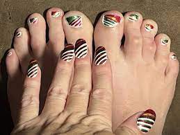 candy cane vibes toes by cr8tive1