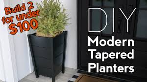 Another pallet planter design that i cannot miss putting in my home is the wood window flower box. Diy Modern Tapered Planters Youtube