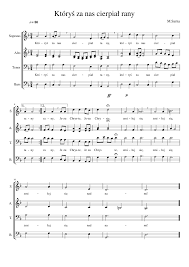 Któryś za nas cierpiał rany Sheet music for Soprano, Alto, Tenor, Bass  voice (Choral) | Musescore.com
