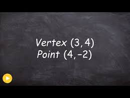 An Equation In Standard And Vertex Form