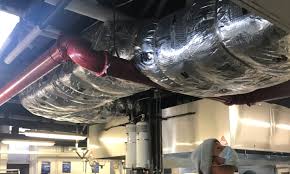 insulating exhaust ducts in a