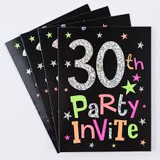 30th Birthday Party Invitation Cards Pack Of 10 Only 1 49