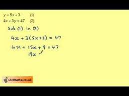 Solving Simultaneous Equations By