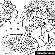 If you have a coloring page and want to share with others click here. Sandro Botticelli Birth Of Venus Free Print And Color Online
