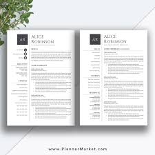Professional Resume Template Cover Letter Ms Word Creative Cv