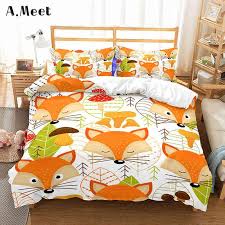 Children Cartoon Baby Fox Bedding Set