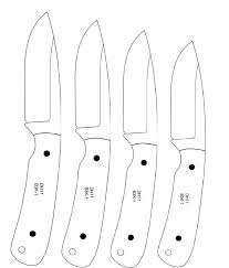 80 pages of great knife templates!! 4 Drop Point Hunter Knife Template Knife Patterns Knife Making