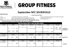 sevierville group fitness schedule
