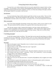 writing rough draft of research paper writing rough draft of research paper you must have your outline completed and your note cards organized into categories before writing your paper