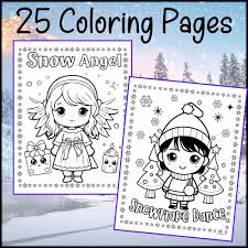 december coloring sheets winter