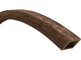 heavy sandblasted faux wood arched