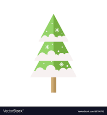 cartoon christmas snowy tree royalty
