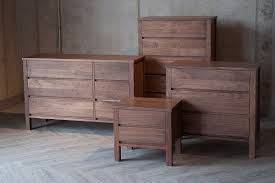 Real, natural cherry bedroom furniture has a rich reddish tone that darkens naturally with age and sunlight. Walnut 6 Drawer Chest Black Lotus Natural Bed Company