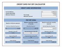 credit card payoff calculator the